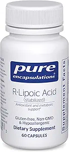 Pure Encapsulations R-Lipoic Acid (Stabilized) peru Hypoallergenic Supplement with Enhanced Antioxidant Protection and Metabolic Support ← 60 Capsules