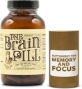 The Brain Pill 90 Capsules – Suplemento de Booster de Cerebro Orgánico - Pills de Memoria para Cerebro w/ Ginkgo Biloba Capsules, Mane & Sage de León - Suplemento de Booster de Cerebro para Focus, Memory, Clarity, Energy