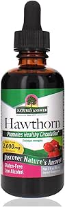 Nature's Answer Organic Hawthorn Extract 2 Oz - Low Alcohol, Gluten Free & Kosher - Heart Support - Ideal for Hawthorn Berry Tea