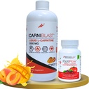 Bricker Labs Power and Performance Duo: Carniblast Liquid L-Carnitine 3000 mg &amp; Optiflow Blood Flow Suplemento, 60 cápsulas