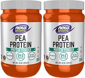 AHORA Nutrición Deportiva, Pea Protein 24 g, Fácilmente Digestado, Polvo Desflavorado, 12 onzas (Pack of 2)