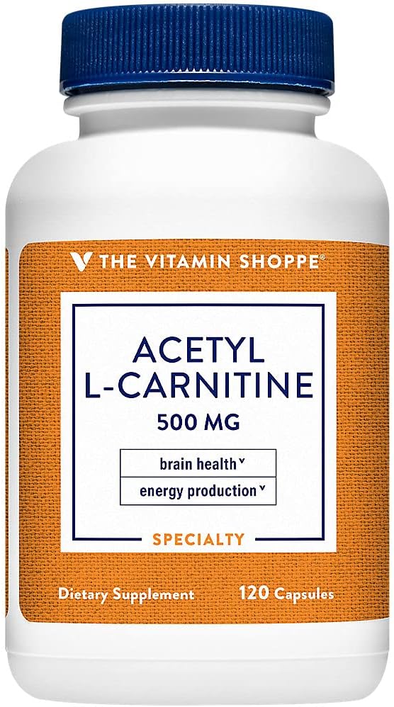 Acetyl-L-Carnitine 500mg – Apoya Función sana del cerebro y la memoria, promueve la producción energética – CarnipureTM ofrece formas más puras de L-Carnitina (120 cápsulas) por The Vitamin Shoppe