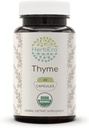 HerbEra Thyme USDA Organic 60 Capsules ← Suplemento Natural Herbal Silencio Certified Organic Vegetarian Capsules and Organic Thyme (Thymus Vulgaris) Leaf seco (60 cápsulas)
