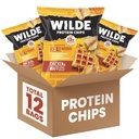 WILDE Protein Chips Chicken & Waffles, High Protein Snacks for Adults, Keto Chips, Gluten Free, Low Carb Snack Box Made with Real Ingredients 1.34oz Bags, Pack of 12