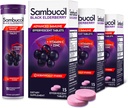 Sambucol Black Elderberry Tablets with Vitamin C & Zinc - Immune Support Supplement, Black Elderberry with Zinc and Vitamin C Effervescent Tablets, High Antioxidants, Drink Fizzies - 15 Tablets