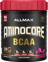 ALLMAX Nutrición AMINOCORE BCAA, Limonada Rosa - 945 g Polvo - 8.18 Gramos de ácidos de cadena ramificados por servicio - con vitaminas B - No Fillers o Aminos no-BCAA - Sugar Gratis - 90 Servings