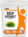 BulkSupplements.com Kelp Extract Powder - Kelp Supplement, Brown Seaweed Extract, Seaweed Powder - Gluten Free, 500mg por Serving, 250g (8.8 oz) (Pack of 1)