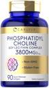 Carlyle Phosphatidyl Choline Supplement | 3,800mg | 90 Quick Release Softgels | Non-GMO & Gluten Free