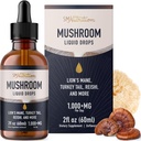 Mushrooms Complejo de gotas rígidas Lions Mane Suplemento con Turquía Tail Mushroom, Reishi, Shiitake &amp; More ← Soportar Función Cognitiva, Memoria > Enfócate Silencioso No-GMO, Soy-Free TEN 2 Fl Oz, 60 Servimientos
