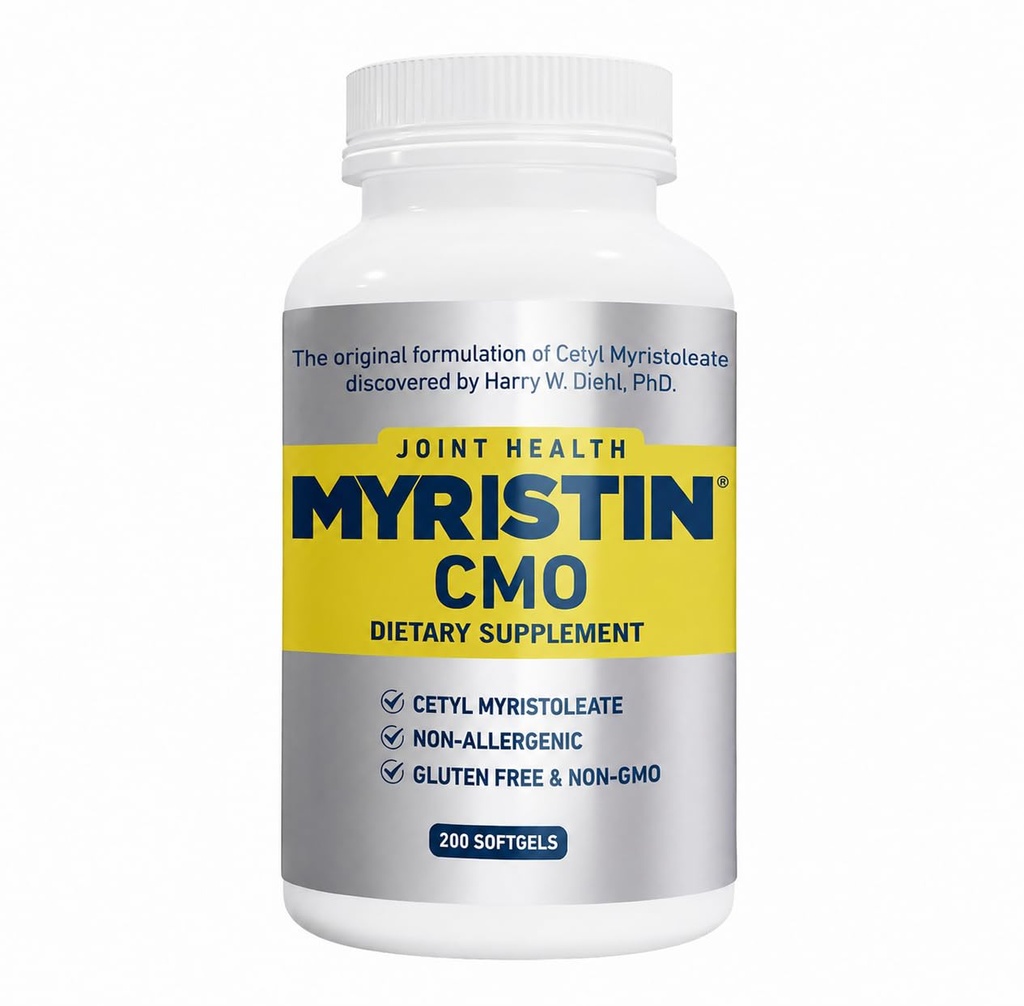 Myristin Joint Support Supplement, Softgels, 260mg Cetyl Myristoleate (CMO), 200 Count