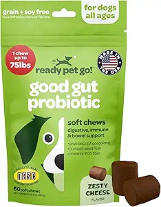 Mandíbulas probióticas para perros Gut Health   Tasty Pre and Probiotics for Dogs Digestive Health with Pumpkin Dog Probiotics and Digestive Enzymes 