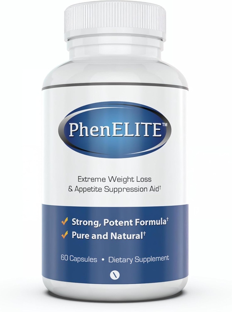 Phenelite Fat Burner for Women - Weight Loss Support and Diet Pills for Helping Reduce Belly Fat - Suplemento Hecho de Cetonas de Fresa y Extractos de Planta Premier - Appetite Suppressant, Vegan