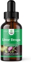 Soporte para el hígado Estatión de leche - Milk Thistle Liquid Herbal Suplemento con Astragalus Root para la limpieza y reparación del hígado - Liver Cleanse Detox gotas con Shiitake Maitake y Cordyceps