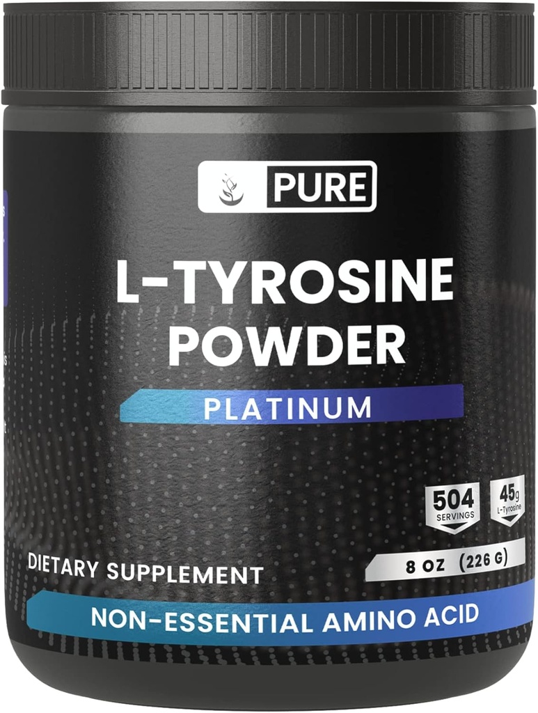 PURE ORIGINAL INGREDIENTES L-Tyrosine Powder, 8 oz, siempre puro, sin aditivos ni artillerías