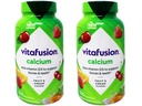 VitaFusion Calcio 500 mg Suplemento dietético Gummies Frutas naturales y sabores de crema - 100 ct, Pack de 2