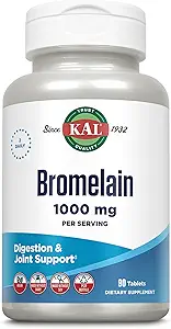 KAL Bromelain Tablets, 1000 mg, 90 Conde