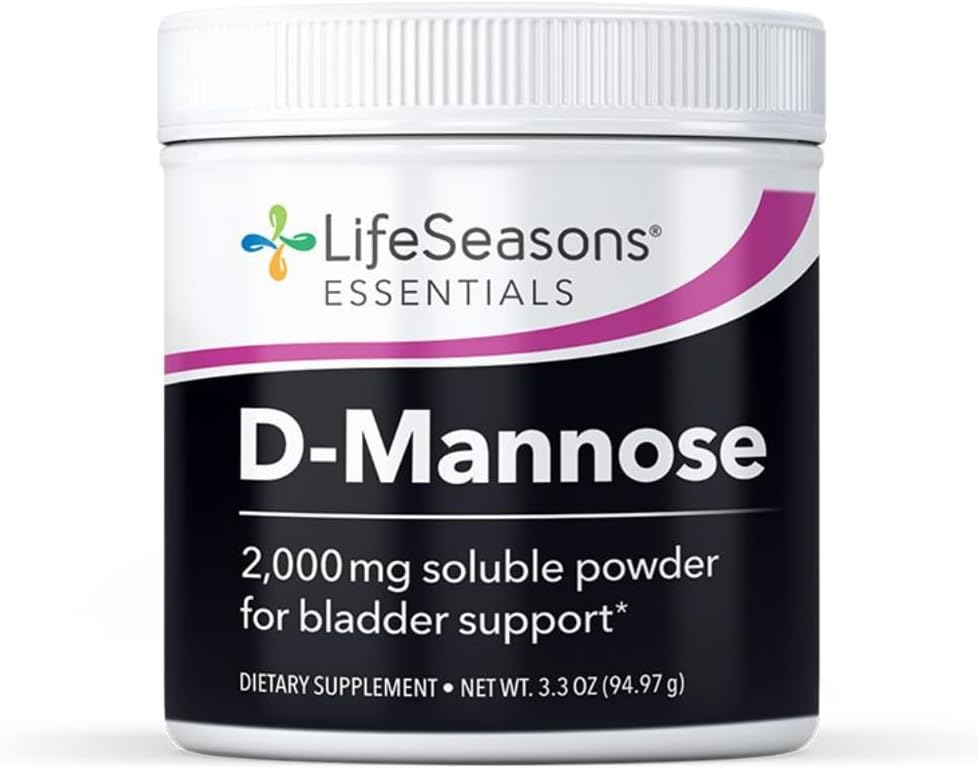 LifeSeasons D-Mannose Powder - Fast-Acting UTI Relief - Urinary Tract Health Supplement - Supports Healthy Levels of Microflora &amp; Eases Bladder Discomfort - 45 Servings