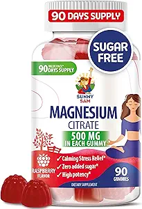 Magnesium Gummies for Kids &amp; Adults - 500mg - Calm Magnesium Chews - Magnesium Citrate Chewable Suplemento para Mood &amp; Muscle Support