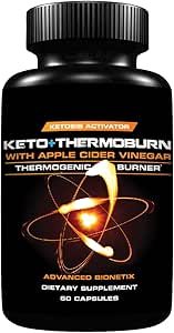 ThermoBurn™ Ketosis Activator Keto Supplement + Apple Cider Vinegar Capsules Thermogenic Weight Loss. ACV Pills Work Synergistically Hunger Control, Detox, Diet Pills That Work