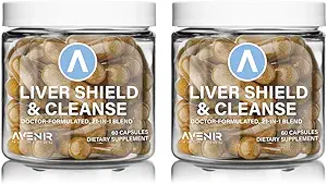 Avenir Nutrition Liver Shield &amp; Cleanse ← Herbal Liver Cleanse Detox &amp; Repair Supplement tención Milk Thistle & Artichoke Extract Supplements ← Fatty Liver & Health Support tención 120 Capsules for Men and Women