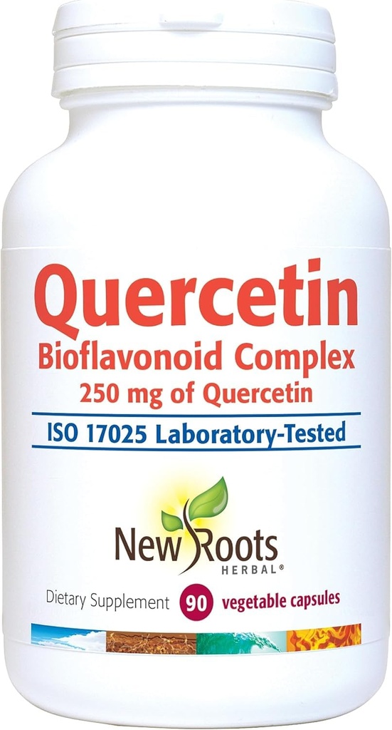 NUEVAS ROOTS HERBAL Quercetina con capsules de bromelaina  sometida 4-in-1 Fórmula con Quercetina, Bromelaina, Bioflavonoides y Rutina  durable Heart Health and Immune Support Supplement (90 Veggie Capsules), Non-GMO