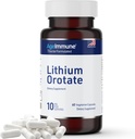Lithium Orotate Supplement 10mg, 60 Vegetarian Capsules. Supports Memory and Emotional Wellness. Magnesium Stearate Free Supplements. (1)