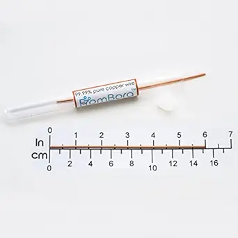 Colloidal Copper Wire - Pareja de 10-Gauge 6" Wires para la producción fiable de agua de cobre