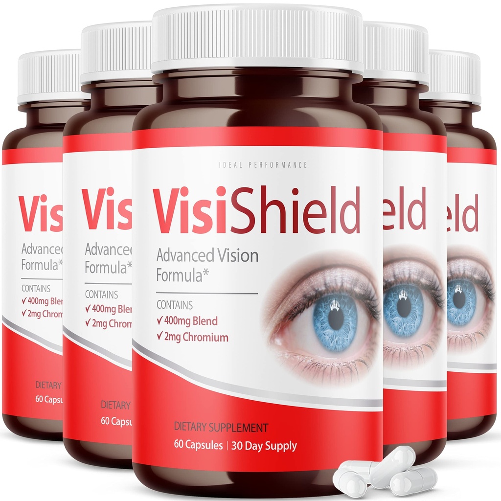 (5 Pack) Visishield Advanced Vision Formula for Eyes Supplement Pills Vitamins (300 Capsules)