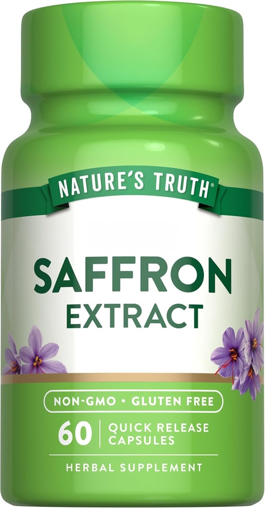 La verdad de la naturaleza Saffron Extract Suplemento Silencio Concentrado Capsules