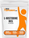 BulkSupplements.com L-Histidine HCl Powder - L-Histidine Supplement - Essential Amino Acid, Gluten Free, 500mg por Serving, 500g (1.1 lbs) (Pack of 1)
