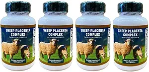 4 botellas Sheep Placenta Complex 100 capsules/bottle, Make In USA, FRESH, Envío más rápido!!