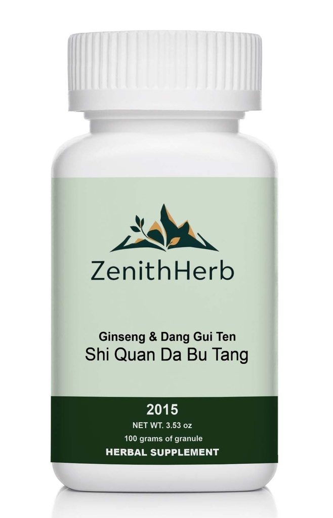 ZenithHerb-Ginseng & Dang GUI Ten/Shi Quan Da Bu Tang, Herbal Supplement, 100 Grams Granule/Bottle