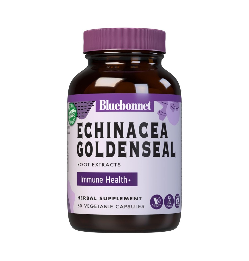BlueBonnet Echinacea Goldenseal Root Extract Supplement, 60 Count