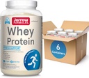 Fórmulas Jarrow Whey Protein Con 18g de Proteína, 3.8g de BCAAs, y Glutamina, Suplemento dietético para Función del Musculo &amp; Soporte de Recuperación, 32 oz Polvo Desarmado, Aproximadamente 38 Day Supply, 6 Packs