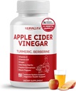 Apple Sider Vinegar 14-in-1 Suplemento con Turmeric Ginger Ajo Canela Fenugreek Blueberry Milk Thistle Banaba - Made in The USA