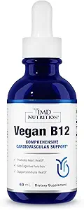 1MD Nutrición Vegan Vitamina B12 I 5000mcg Metilcobalamin Suplemento TEN Energy, Immune Support