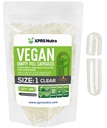 XPRS Nutra Size 1 Empty Capsules - 100 Cuentas Clear Empty Vegan Capsules - Vegetarian Pills - DIY Vegetable Capsule Filling- Veggie Pill Caps for Do-It-Yourself Suplementos
