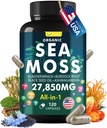 Mar Moss Complejo de cápsulas con Moss Mar, Aceite de semillas negras, Aşhwagandha, Ginger & Vitamins C, D3-120 Capsules, Suplementos Superalimentarios - Píldoras avanzadas de mar silvestre, Píldoras de mar salvaje, Made in USA