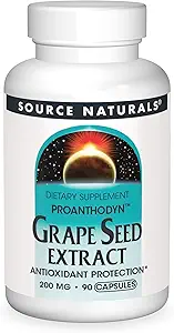 Fuente Naturals Proanthodyn Grape Seed Extract, Antioxidant Protection, Supports a Healthy Aging Brain*, 200 mg - 90 cápsulas