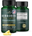 oliv suplemento de bereberina pura cápsulas – Berberine HCI 1000mg - Apoyo metabólico natural con 200mg extracto de frutas de melón y 50 mg Banaba hoja – 2 cápsulas de verduras diario (30 piezas)