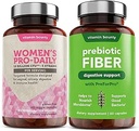 Vitamina Bounty Women's Probiotic & Prebiotic Bundle: Vaginal & Digestive Health Support, pH Balance with Cranberry, Ashwagandha, Delayed-Release Capsules