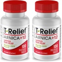 T-Relief Arnica +12 Natural Relieving Actives for Back Pain Joint Soreness Muscle Aches & Stiffness, Whole Body Fast Acting Relief for Women & Men - 100 Tablets (2 Pack)