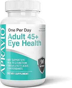 Adulto 45+ Ojos de Salud Vitaminas w/Vitamin C, Vitamina E, Zinc, Copper, &amp; Omega-3 Ácidos grasos para Visión Salud &amp; Protección Ojo, 90 softgels