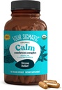 Cuatro cápsulas de calma Sigmática Ø Vegan Stress Relief Supplement to Promote Positive Mood with Organic Ashwagandha Powder, Organic Reishi Mushroom, Tulsi (Holy Basil Extract), Vitamina B6 Silencio 30 Serviciones