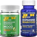 NATURAL STACKS Mood Magnesium Gummies + Dopamine Brain Food Bundle - Focus &amp; Mood Support* - 90 Total Pieces