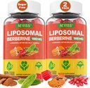 Liposomal Berberina Gummies Orgánica + Berberina HCL + Turmérica, Berberina Suplemento con Ceilán Canela, Bitter Melon, Fibra para la Digestión, Artichoke para el hígado, Salud general, Sugar Gratis