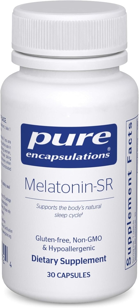 Pure Encapsulations Melatonin-SR - Extended Release Melatonin - Supports Restful Sleep* - Sleep Supplement - Gluten Free & Vegan - 30 Capsules