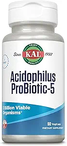 KAL Acidophilus Tablets, Probiotic-5 Capsules, 3 Bil, 60 Condes