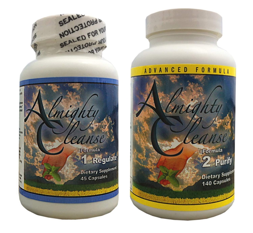 Almighty Cleanse Advanced Colon Cleanser Danny Vierra (1 kit) Formula 1 (Regulate) 45 caps & Formula 2 (Purify) 140 caps
