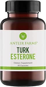Antler Farms - 100% Pura Turkesterone, 60 Capsules, 500mg – Ajuga Turkestanica Extract Std. a 10% Turkesterone, Men’s Health Support Powerful Antioxidant Supplement